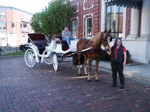 Cody in front of the Covington Kentucky old train station